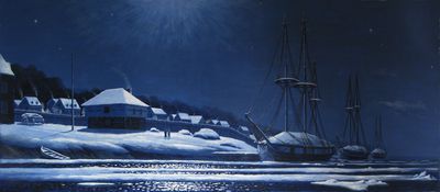 Amherstburg Navy Yard, Winter Night, 1812