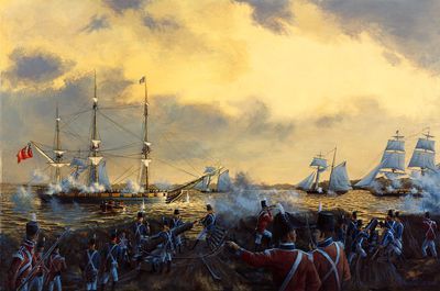 Royal George in battle off Kingston