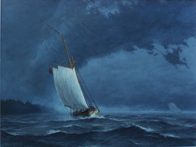 Schooner Bee in a Squall