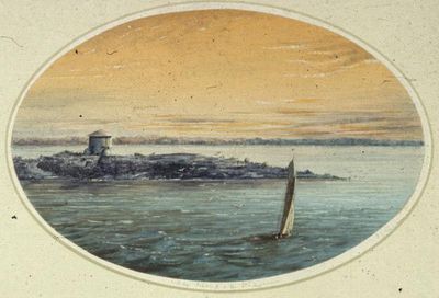 Martello Tower on Cedar Island, St. Lawrence River