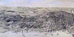 Toronto, Ont., 1886, Bird's-eye view, looking north from harbour to Bloor St., from about Dufferin St. on the west to about River St. on the east.