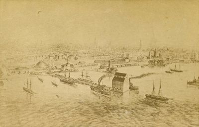 Toronto ca 1876, looking north east from Northern Railway Elevator