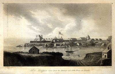 Fort Niagara taken from the British side of the River at Newark (Niagara-on-the-Lake, Ontario). 1814.