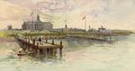 Crystal Palace (1879-1906), looking north, Dufferin St. Wharf left foreground. Toronto, Ont.