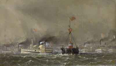 The Prince of Wales ascending the St Lawrence River in the steamer 'Kingston', 23-24 August 1860