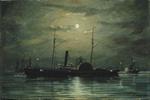 Night Scene on the Detroit River: Revenue Cutter U.S.S. Fessenden, 1880