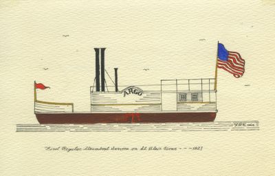 First Regular Steamboat Service on St. Clair River 1827