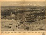 Bird's-eye-view of Chicago as it was before the great fire.