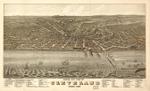 Birds eye view of Cleveland, Ohio 1877