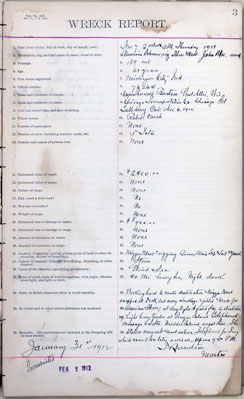 Wreck Reports, Chicago, 1911-16