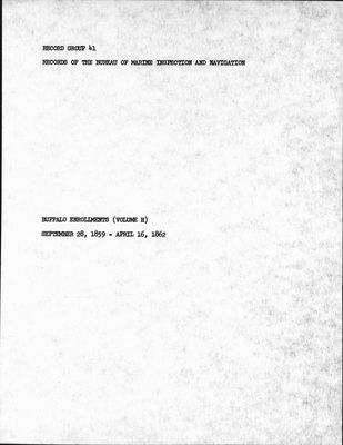 Buffalo Enrollments, Volume H (28 Sept. 1859 - 16 April 1862)